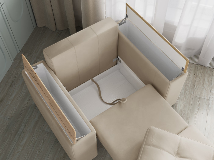 Кресло-кровать "Нави", Бежевый/МДФ дуб канадский