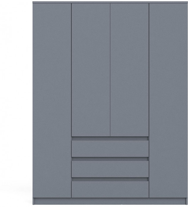 Мори Шкаф МШ1600.1, цвет графит, ШхГхВ 160,4х50,4х209,6 см.