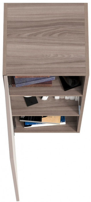 Роквуд Шкаф навесной 16.322.01, цвет корпус ДСП эмили блаш/фасады МДФ крем, ШхГхВ 38,4х36,6х90 см., универсальная сборка