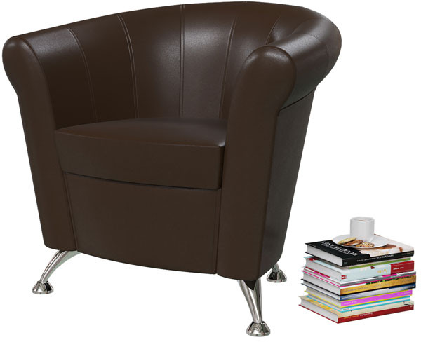 Банкетка 6-5116тем.кор Лагуна, тёмно-коричневая искусственная кожа (тёмно-коричневый БАШ), ШхГхВ 78х63х79 см. Лагуна МАЛАЯ !!!