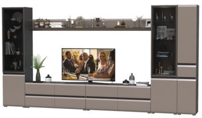 Сидней Комплектация № 110, корпус: антрацит/фасады: МДФ веллюто капучино