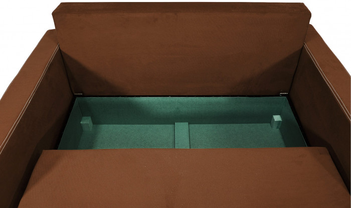 Диван аккордеон Марс велюр коричневый 140