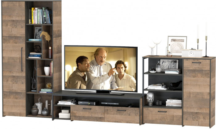 Трувор Гостиная 048, дуб гранж песочный/интра