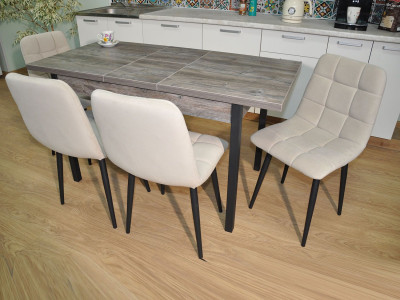 Обеденная группа Колорадо / Стул Х 4 шт. / Сосна Пасадена/черный / бид 01