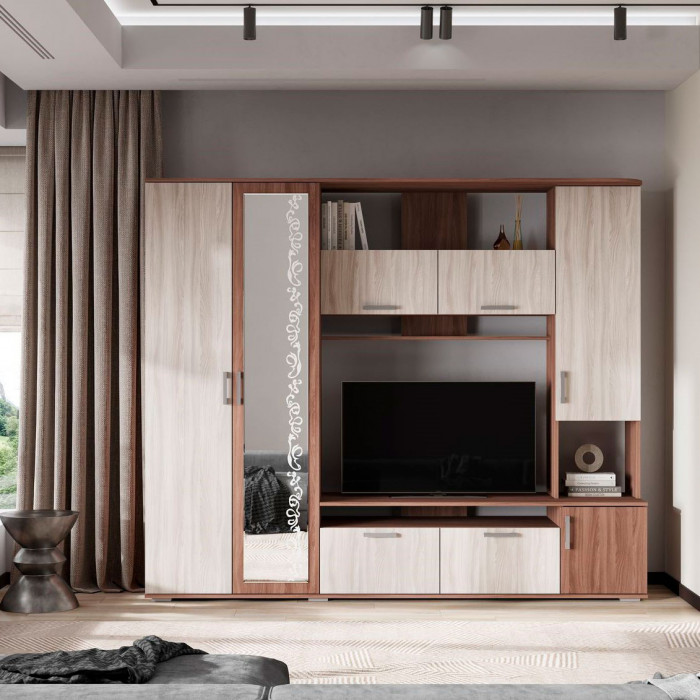 Гостиная Софи ЛДСП шимо темный/шимо светлый