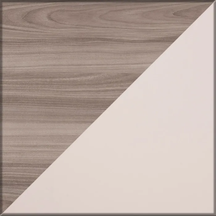 Роквуд Шкаф навесной 16.322.01, цвет корпус ДСП эмили блаш/фасады МДФ крем, ШхГхВ 38,4х36,6х90 см., универсальная сборка