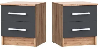 Мартина Тумбы прикроватные (Крафт / Графит)