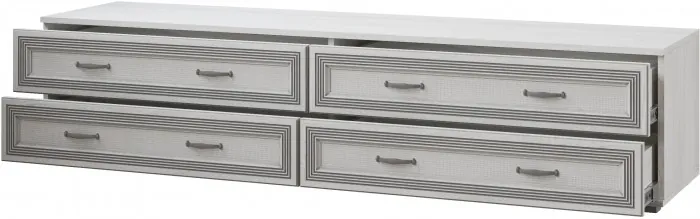 Ливорно Тумба для ТВ-техники ЛТ-2 ясень анкор светлый патина серебро