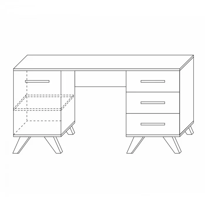 Стол письменный 1400 Вега Скандинавия