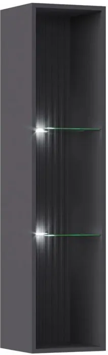 Оливия Шкаф навесной открытый (Глиняный серый, Шарли мокко)