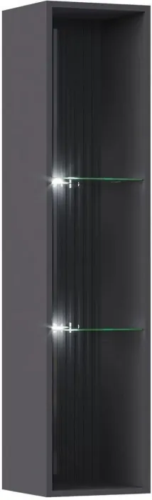 Оливия Шкаф навесной открытый (Глиняный серый, Шарли мокко)