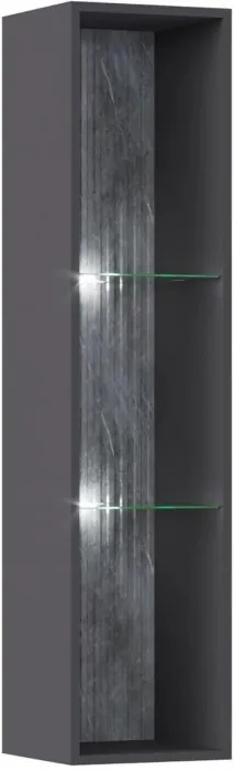 Оливия Шкаф навесной открытый (Глиняный серый, Шарли мокко)