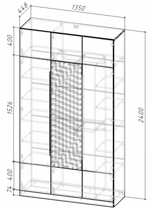 Модульная прихожая Кантри, композиция 4