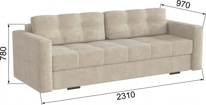 Диван раскладной Брэй бежевый