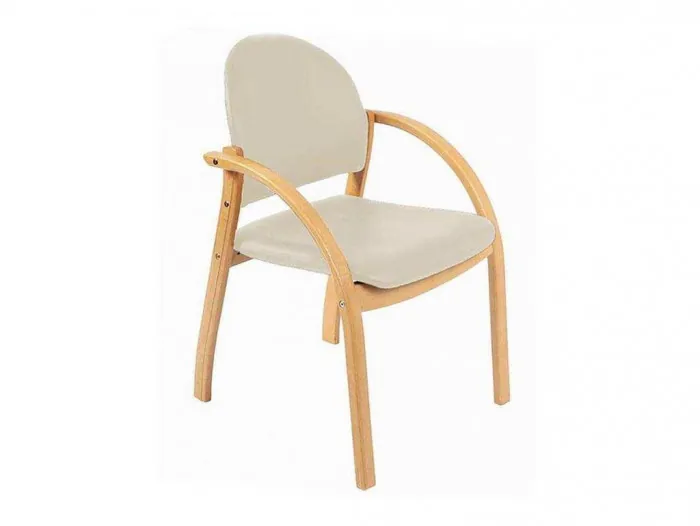 Кресло Джуно светлый орех/ к/з бежевый