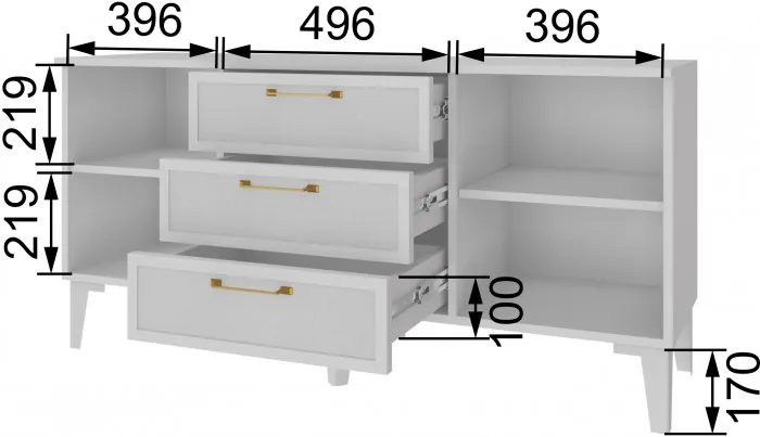 Толедо Тумба ТВ ТТ-1 белый