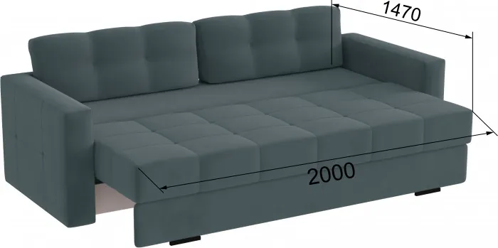 Диван раскладной Брэй серый