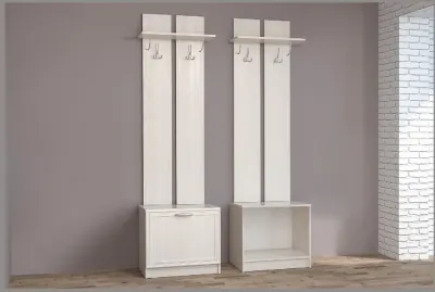 Иннэс 6 Рамка Вешалка с обувницей 2 (Бодега белая)