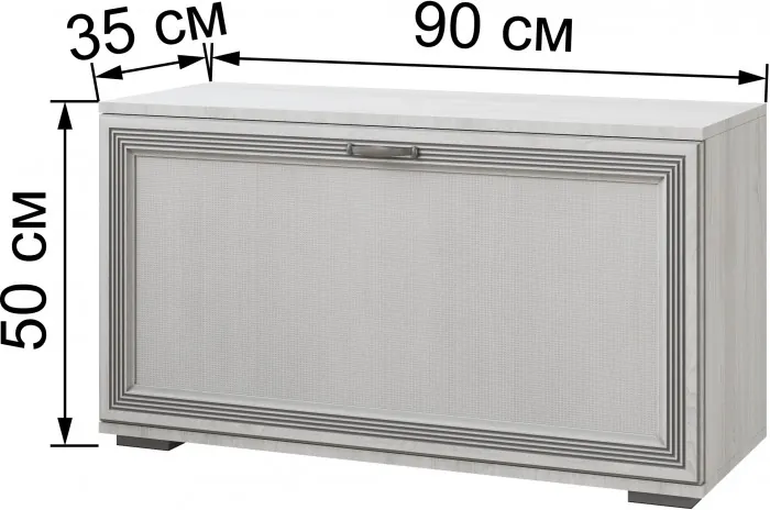Ливорно Тумба ЛТ-31 ясень анкор светлый патина серебро