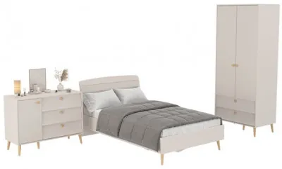 Афина Спальня 04-1200, цвет кашемир серый, сп.м. 1200х2000 мм., б/м, основание есть - фанера