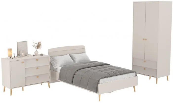 Афина Спальня 04-1200, цвет кашемир серый, сп.м. 1200х2000 мм., б/м, основание есть - фанера