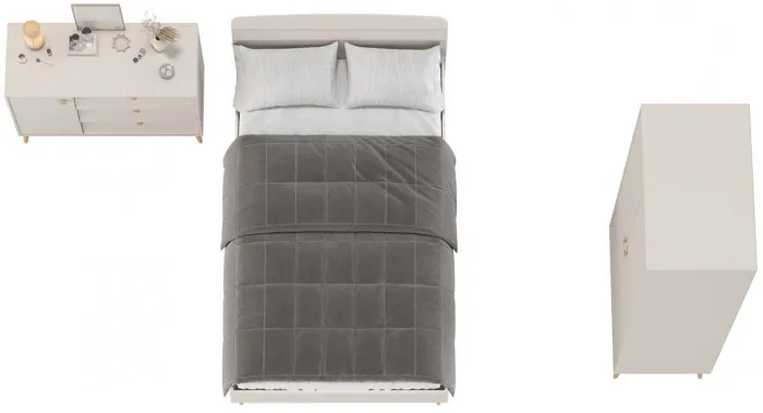 Афина Спальня 04-1200, цвет кашемир серый, сп.м. 1200х2000 мм., б/м, основание есть - фанера