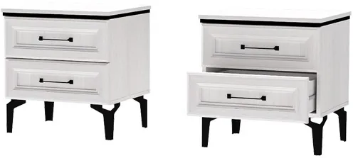 Модульная Спальня Шарм, набор 11, Ясень Анкор Светлый/Экокожа