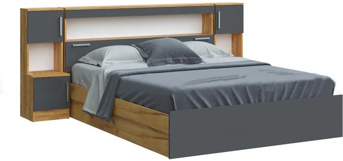 Модульная спальня , композиция 3 (Дуб крафт/ Графит)