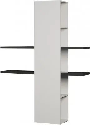 Полка навесная Альда, Белый глянец/Черный глянец