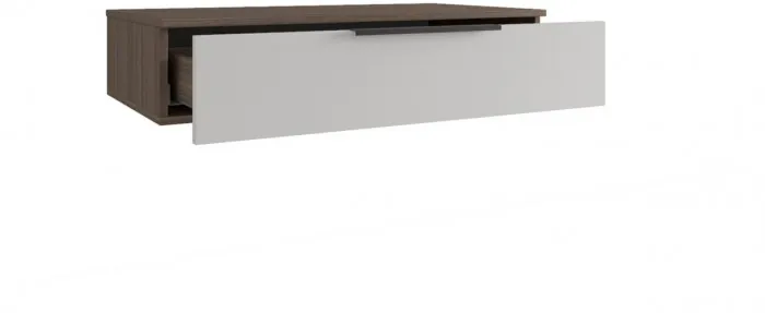 МС Роза Тумба подвесная 900.2, Ройс+ ручка скоба, Орех Франклин карамель/Белый софт