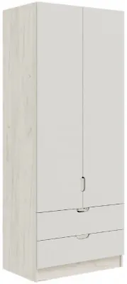 Юниор-4 Шкаф (800) (Шарли белый, Крафт белый)