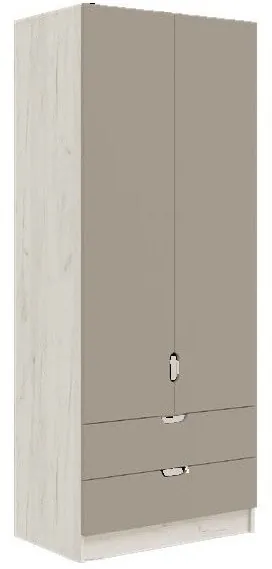 Юниор-4 Шкаф (800) (Шарли белый, Крафт белый)