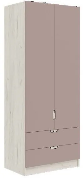 Юниор-4 Шкаф (800) (Шарли белый, Крафт белый)