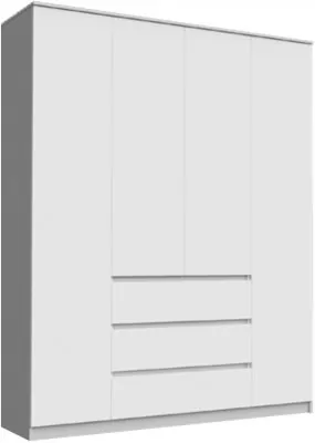Челси Шкаф 1600 (Белый глянец, Белый)