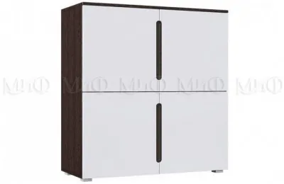 Ким Тумба 4-х створчатая, венге / белый глянец