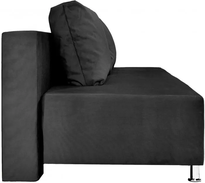 Диван-еврокнижка Парма Люкс, велюр черный