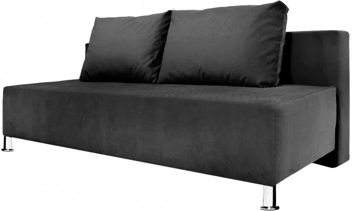 Диван-еврокнижка Парма Люкс, велюр черный