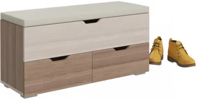 Диван 2-4201Тяс.темсв Флинт, цвет ясень шимо тёмный/ясень шимо светлый, ШхГхВ 100х37х47 см.