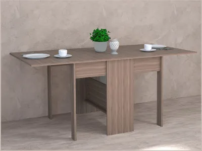 Стол обеденный-книжка ЛДСП (Ясень шимо темный)