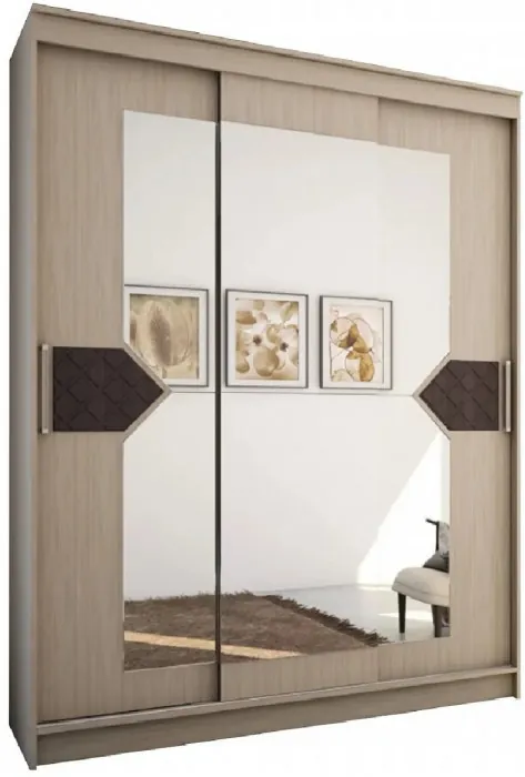 Модульная спальня Николь, композиция 1, Ясень Шимо/Лиственница темная