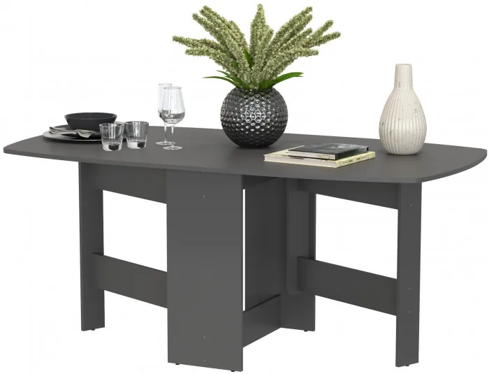 Стол-книжка раскладной 1-65М1граф, цвет графит, ШхГхВ 170х90х74 см., 30х90х74 см. сложенный