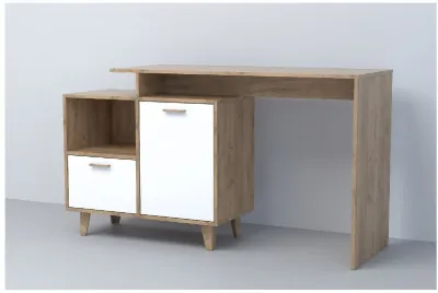 Эго Стол Ст-2 НГ (Глянец Белый/Дуб Крафт Золотой)