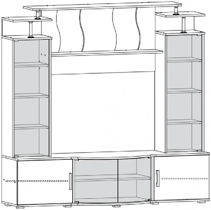 Виста Стенка (Ясень шимо темный / светлый)