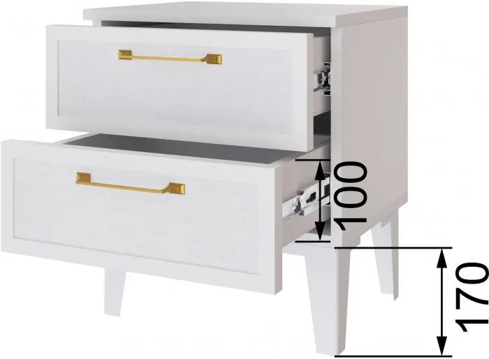 Толедо Тумба прикроватная ТТ-20 белый