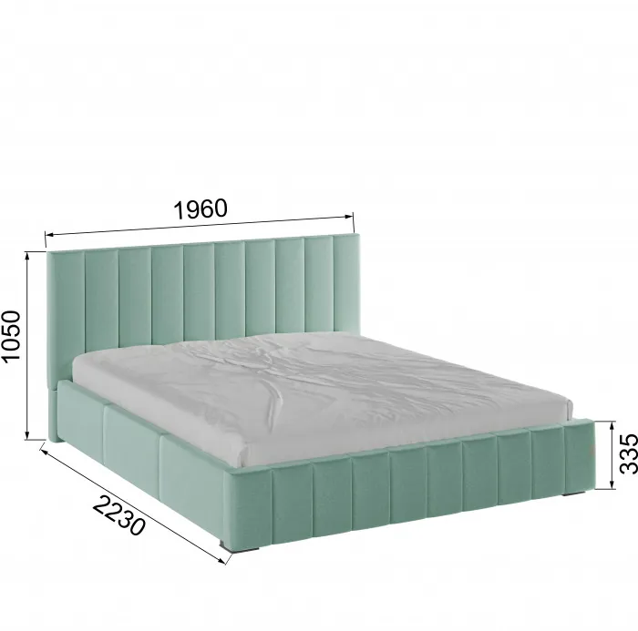 Нега Кровать интерьерная 180 мятный, ортопед