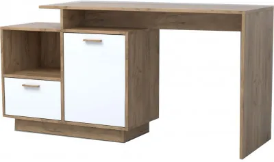 Эго Стол Ст-2 ПД (Глянец Белый/Дуб Крафт Золотой)