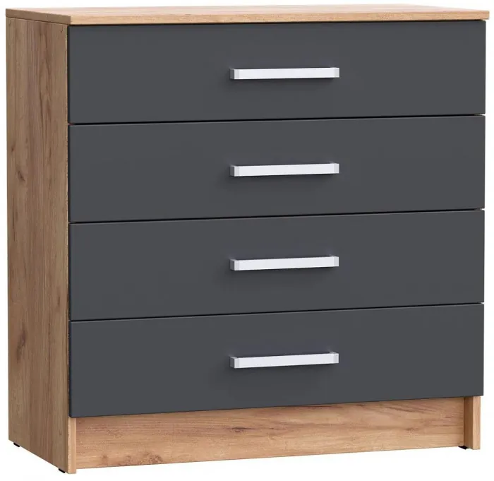 Модульная спальня Мартина, крафт/графит софт (Дуб крафт/ Графит)