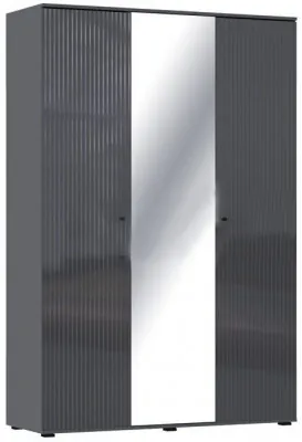 Оливия Шкаф 3-х ств. (Графит, Графит Софт)