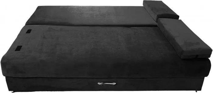 Диван-еврокнижка Амстердам Мини люкс, 150, велюр черный