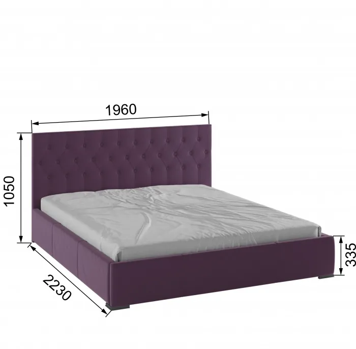 Октавия Кровать интерьерная 180 винный ромб, ортопед